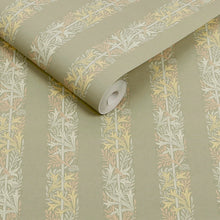 147072 Love Is Enough Stripe Sage William Morris at Home AW26 Wallpaper by William Morris at Home
