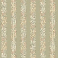 147072 Love Is Enough Stripe Sage William Morris at Home AW26 Wallpaper by William Morris at Home