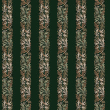 147073 Love Is Enough Stripe Privet Green William Morris at Home AW26 Wallpaper by William Morris at Home