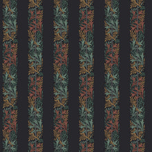 147074 Love Is Enough Stripe Ink Blue William Morris at Home AW26 Wallpaper by William Morris at Home