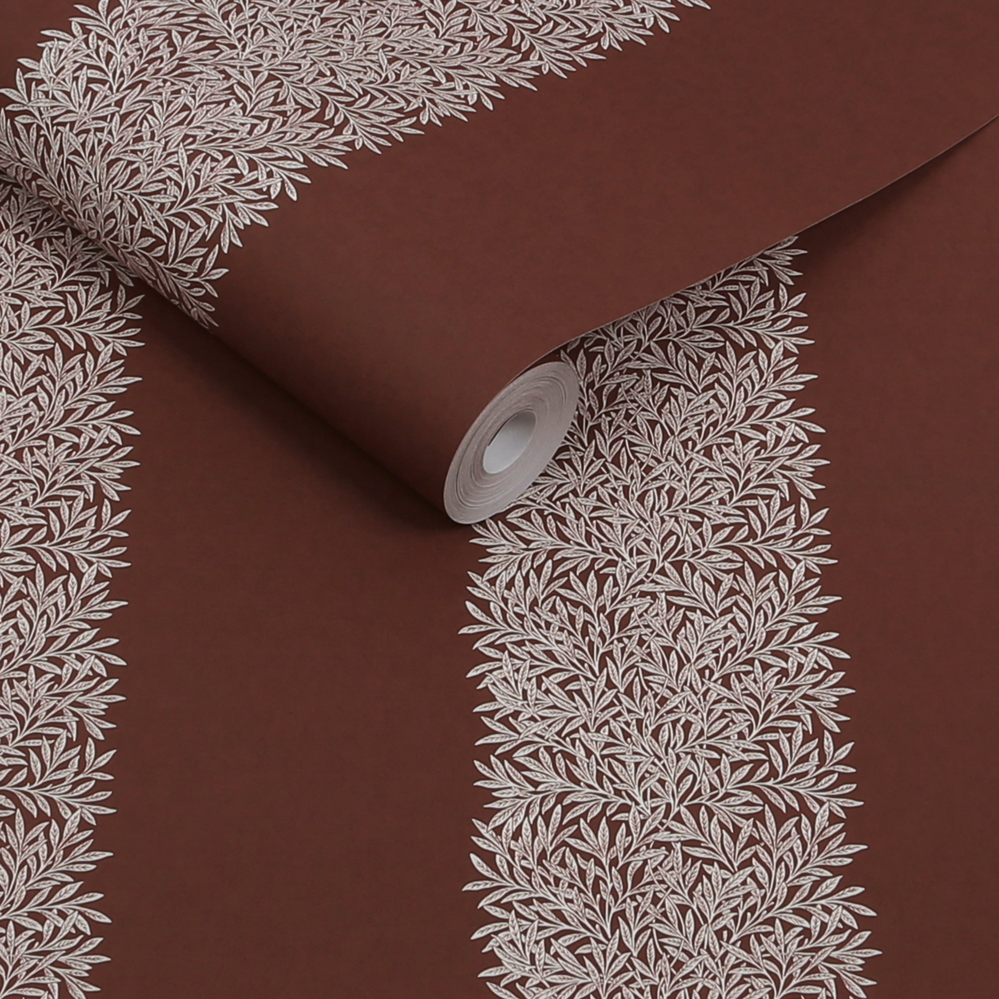 147075 Willow Stripe Damson William Morris at Home AW26 Wallpaper by William Morris at Home