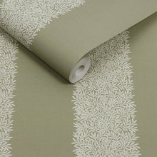 147077 Willow Stripe Sage William Morris at Home AW26 Wallpaper by William Morris at Home