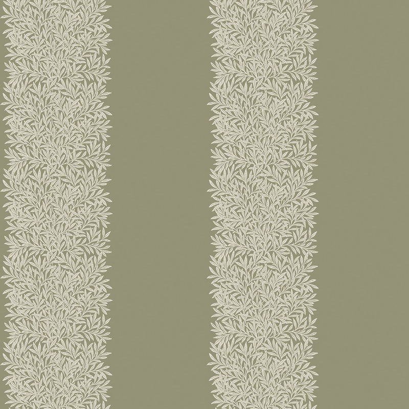 147077 Willow Stripe Sage William Morris at Home AW26 Wallpaper by William Morris at Home