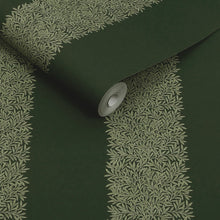 147078 Willow Stripe Privet Green William Morris at Home AW26 Wallpaper by William Morris at Home