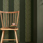 147078 Willow Stripe Privet Green William Morris at Home AW26 Wallpaper by William Morris at Home
