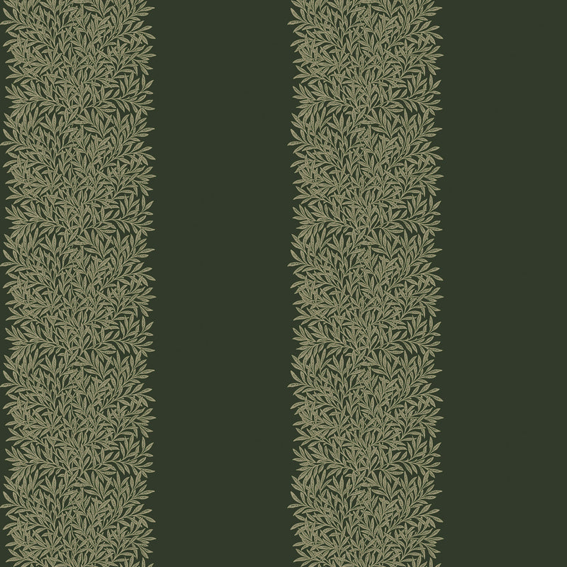 147078 Willow Stripe Privet Green William Morris at Home AW26 Wallpaper by William Morris at Home