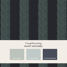 147079 Willow Stripe Ink Blue William Morris at Home AW26 Wallpaper by William Morris at Home