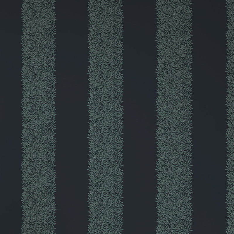 147079 Willow Stripe Ink Blue William Morris at Home AW26 Wallpaper by William Morris at Home