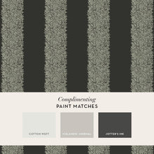 147080 Willow Stripe Charcoal William Morris at Home AW26 Wallpaper by William Morris at Home
