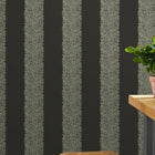147080 Willow Stripe Charcoal William Morris at Home AW26 Wallpaper by William Morris at Home