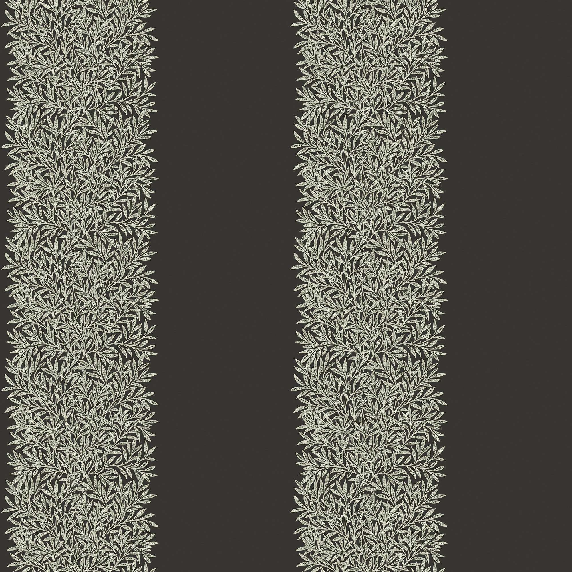 147080 Willow Stripe Charcoal William Morris at Home AW26 Wallpaper by William Morris at Home