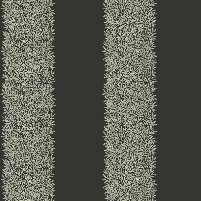 147080 Willow Stripe Charcoal William Morris at Home AW26 Wallpaper by William Morris at Home
