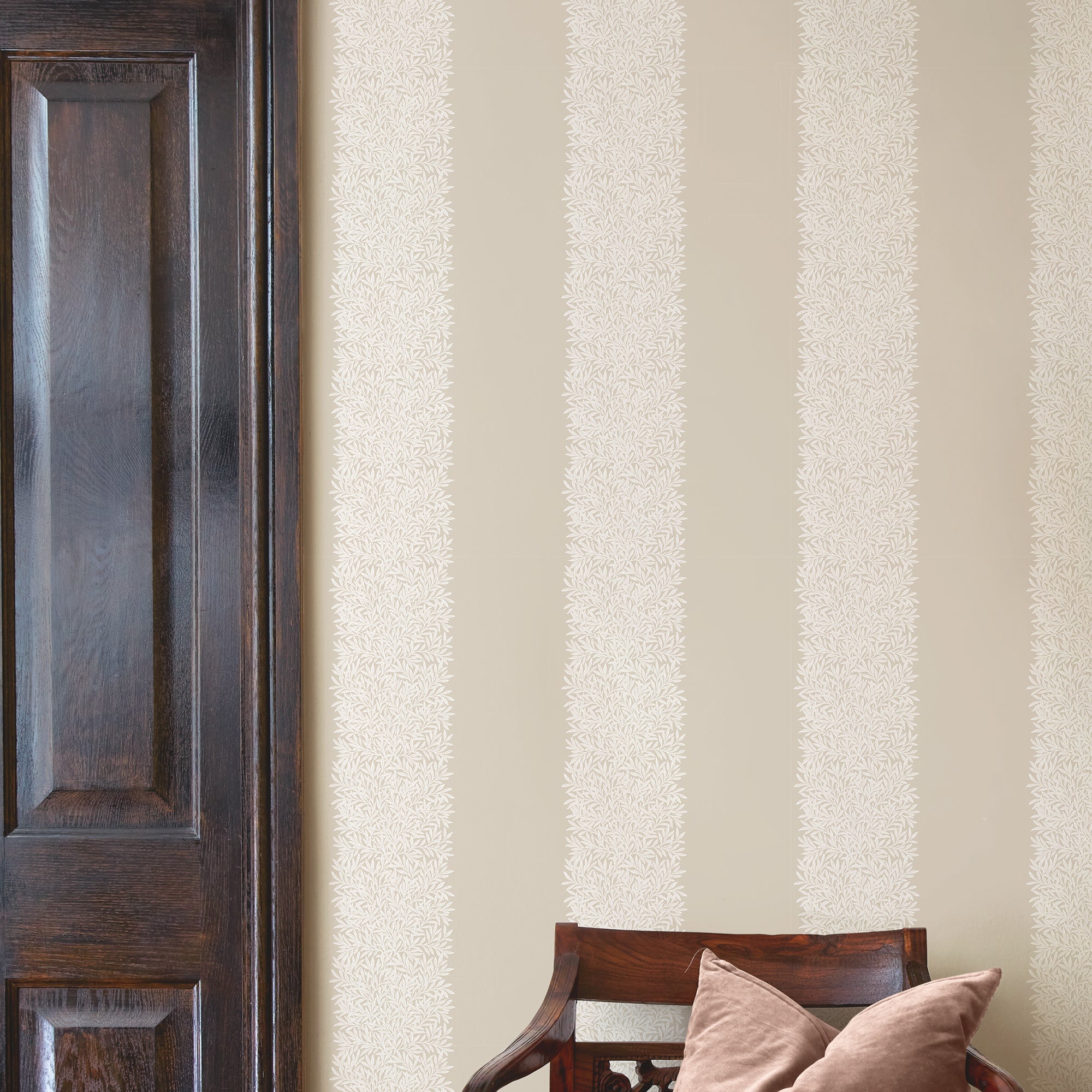 147081 Willow Stripe Linen William Morris at Home AW26 Wallpaper by William Morris at Home