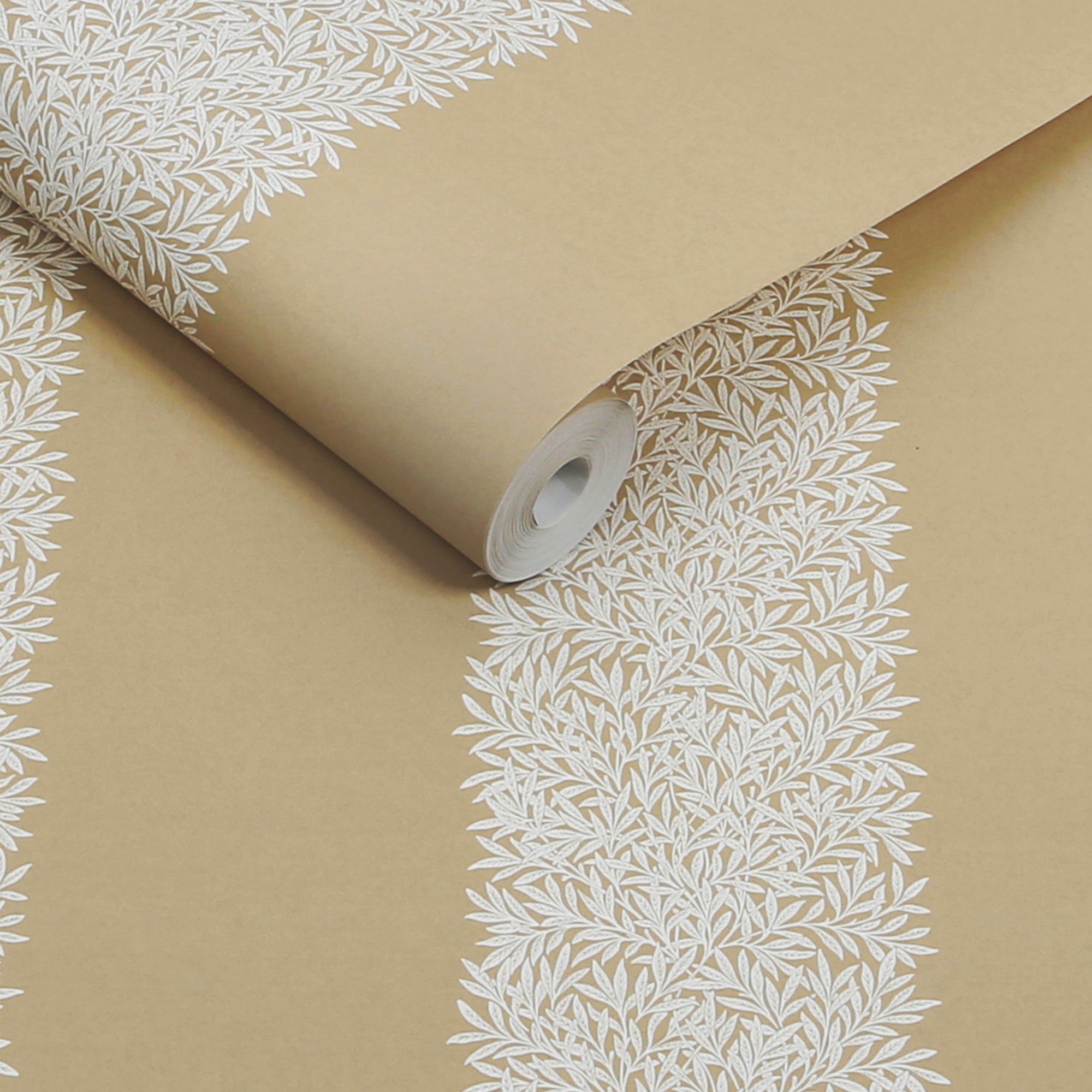 147082 Willow Stripe Almond William Morris at Home AW26 Wallpaper by William Morris at Home