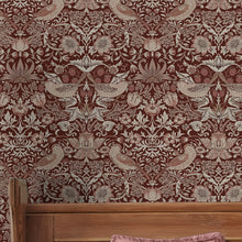 147083 Strawberry Thief Damson William Morris at Home AW26 Wallpaper by William Morris at Home