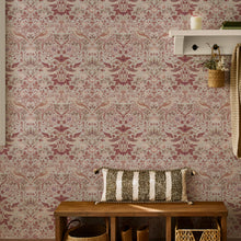 147084 Strawberry Thief Sienna William Morris at Home AW26 Wallpaper by William Morris at Home