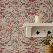 147084 Strawberry Thief Sienna William Morris at Home AW26 Wallpaper by William Morris at Home