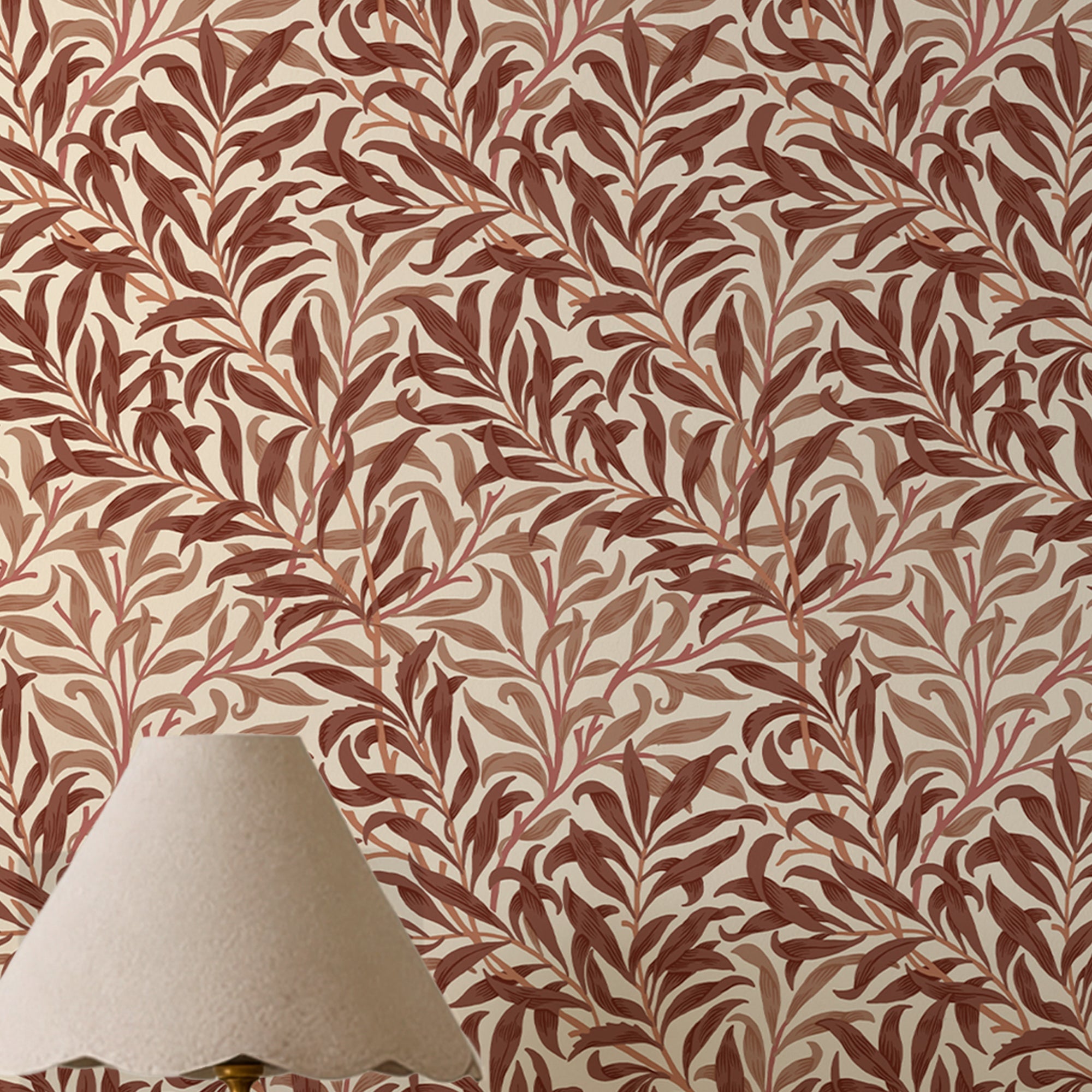 147085 Willow Bough Willow Bough Terracotta William Morris at Home AW26 Wallpaper by William Morris at Home