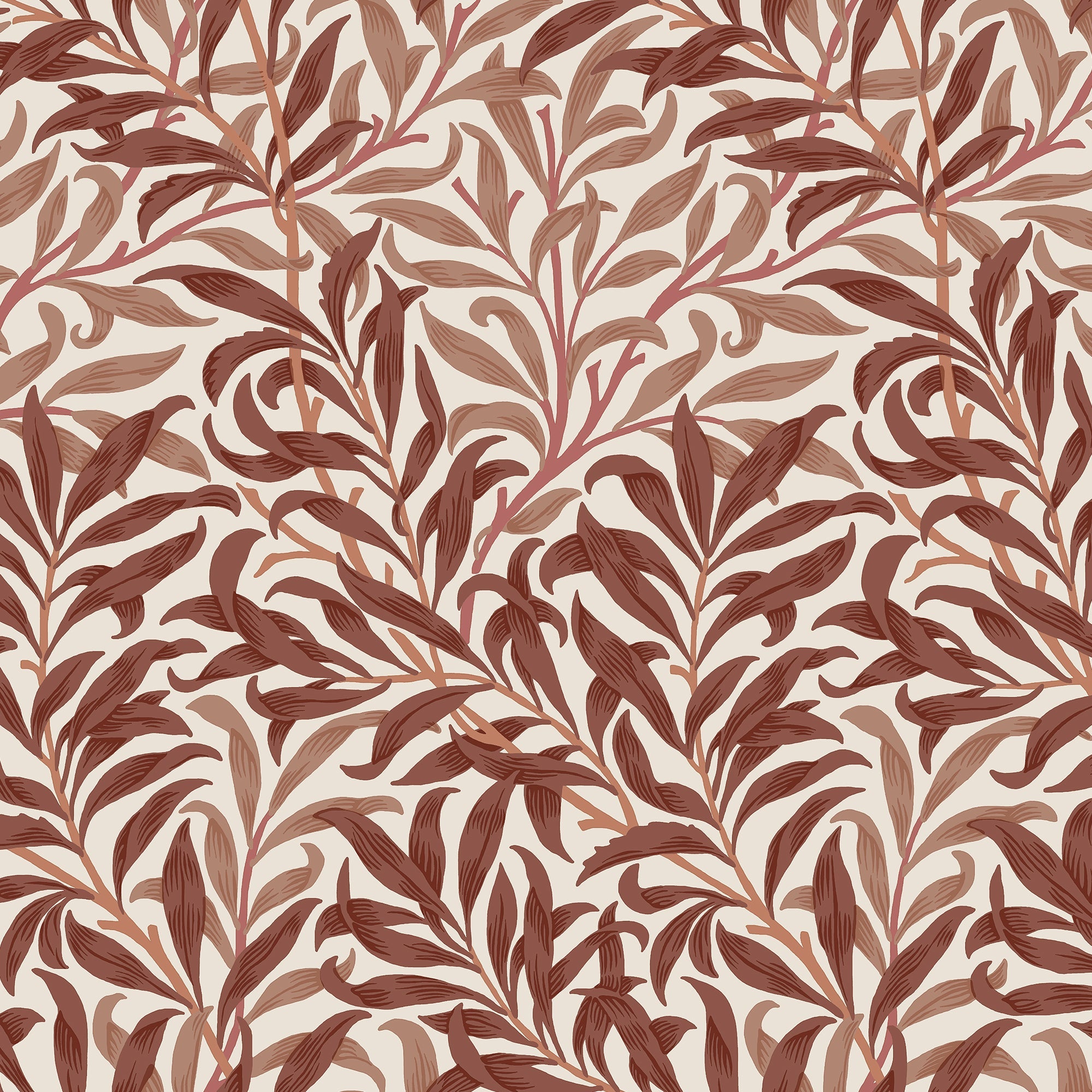147085 Willow Bough Willow Bough Terracotta William Morris at Home AW26 Wallpaper by William Morris at Home