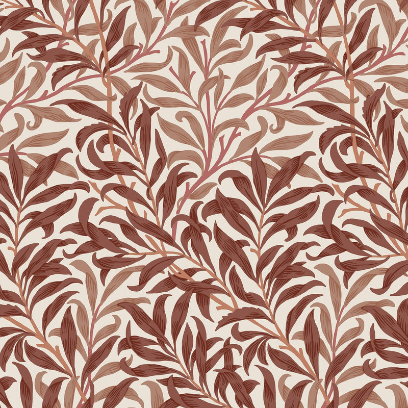 147085 Willow Bough Willow Bough Terracotta William Morris at Home AW26 Wallpaper by William Morris at Home