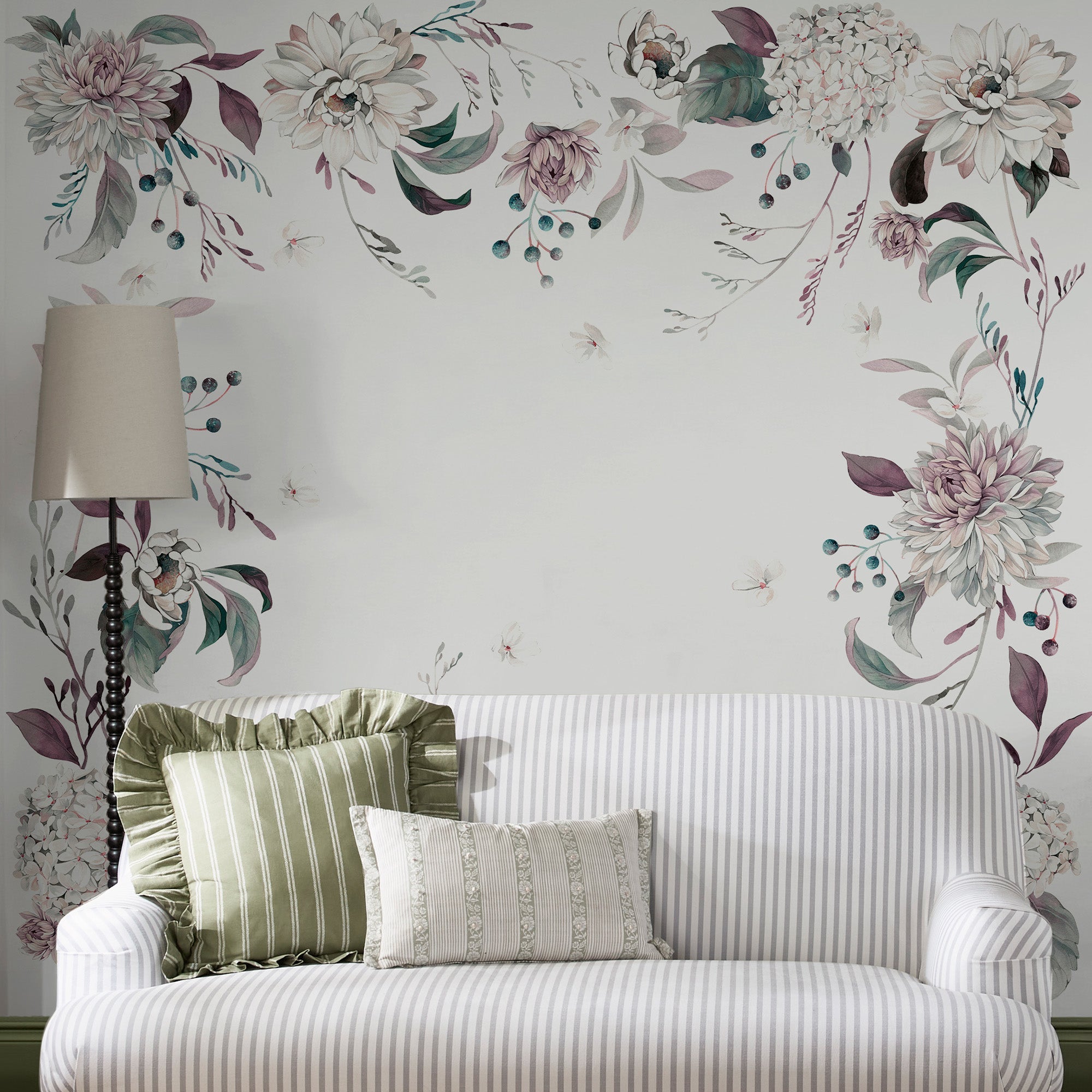 149062FXST Heatherwick Trail Grape Laura Ashley AW26 Mural by Laura Ashley
