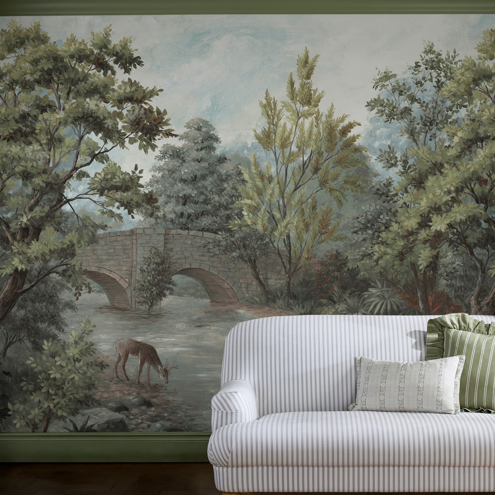 149072FXST Elmbridge Dark Hedgerow Laura Ashley AW26 Mural by Laura Ashley