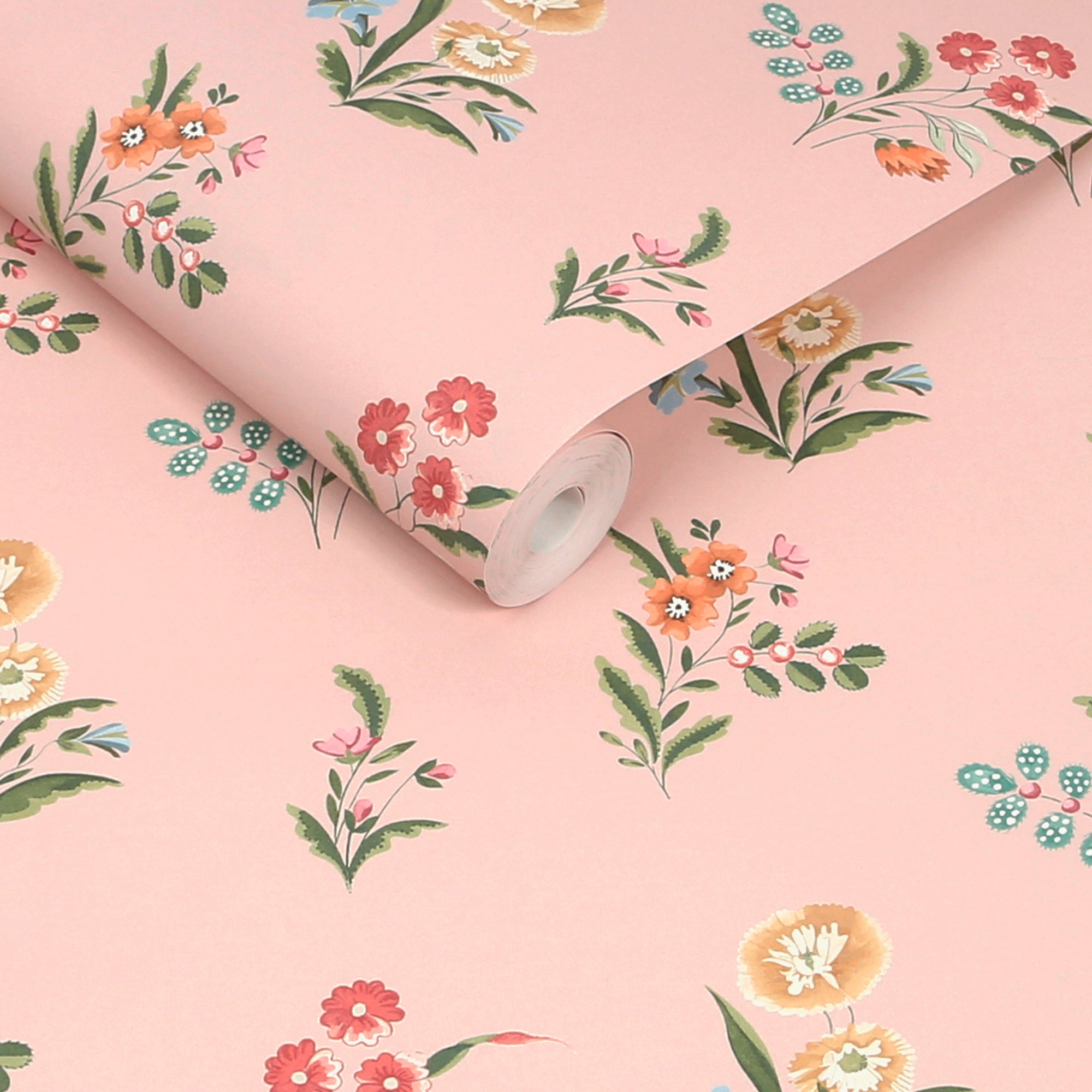 149123 Flutter Bunches Pink Cath Kidston AW26 Wallpaper by Cath Kidston