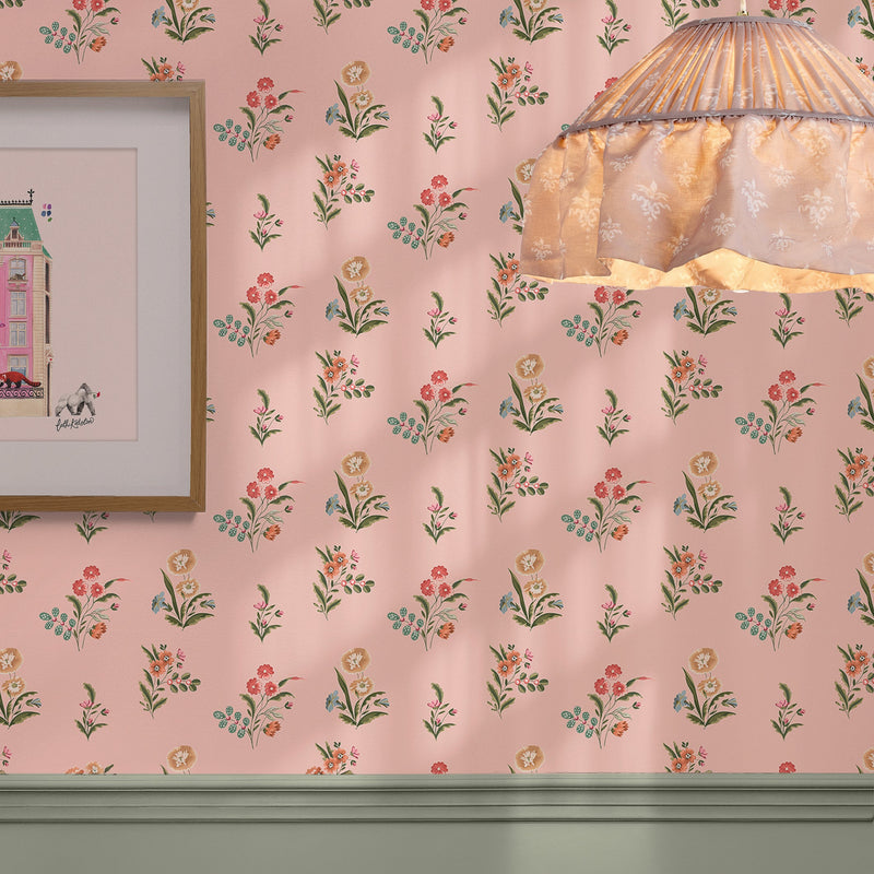 149123 Flutter Bunches Pink Cath Kidston AW26 Wallpaper by Cath Kidston