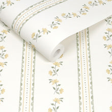 149124 Treasure Floral Lemon and Sage Cath Kidston AW26 Wallpaper by Cath Kidston