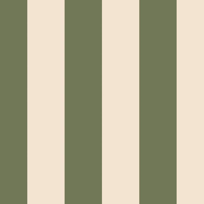 149126 Canopy Stripe Vintage Green Cath Kidston AW26 Wallpaper by Cath Kidston