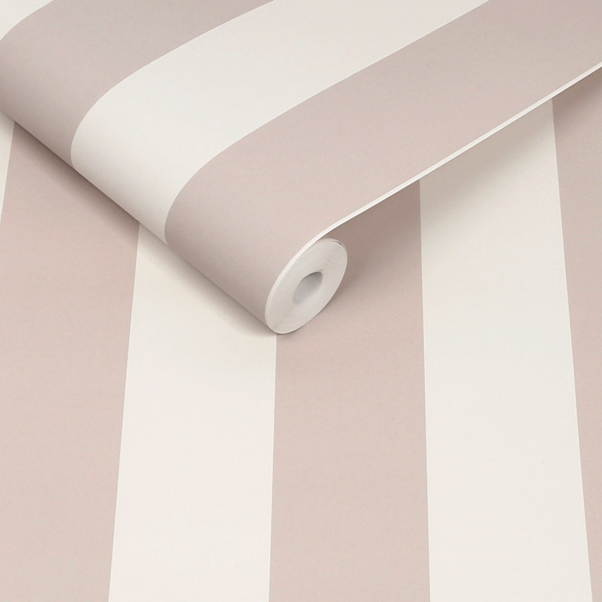 149127 Canopy Stripe Rose Pink and Cream Cath Kidston AW26 Wallpaper by Cath Kidston