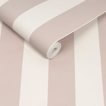 149127 Canopy Stripe Rose Pink and Cream Cath Kidston AW26 Wallpaper by Cath Kidston