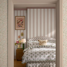 149127 Canopy Stripe Rose Pink and Cream Cath Kidston AW26 Wallpaper by Cath Kidston