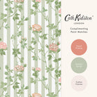 149129 Climbing Rose Pink and Sage Cath Kidston AW26 Wallpaper by Cath Kidston