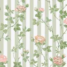 149129 Climbing Rose Pink and Sage Cath Kidston AW26 Wallpaper by Cath Kidston