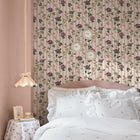 149130 Climbing Rose Pink and Mauve Cath Kidston AW26 Wallpaper by Cath Kidston