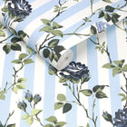 149131 Climbing Rose Blue Cath Kidston AW26 Wallpaper by Cath Kidston