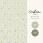149132 Rose Spaced Stripe Sage Cath Kidston AW26 Wallpaper by Cath Kidston