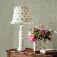 149132 Rose Spaced Stripe Sage Cath Kidston AW26 Wallpaper by Cath Kidston