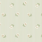 149132 Rose Spaced Stripe Sage Cath Kidston AW26 Wallpaper by Cath Kidston