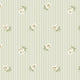 Rose Spaced Stripe Sage Cath Kidston AW26 Wallpaper by Cath Kidston