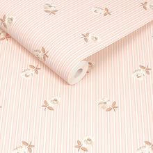 149133 Rose Spaced Stripe Pink Cath Kidston AW26 Wallpaper by Cath Kidston