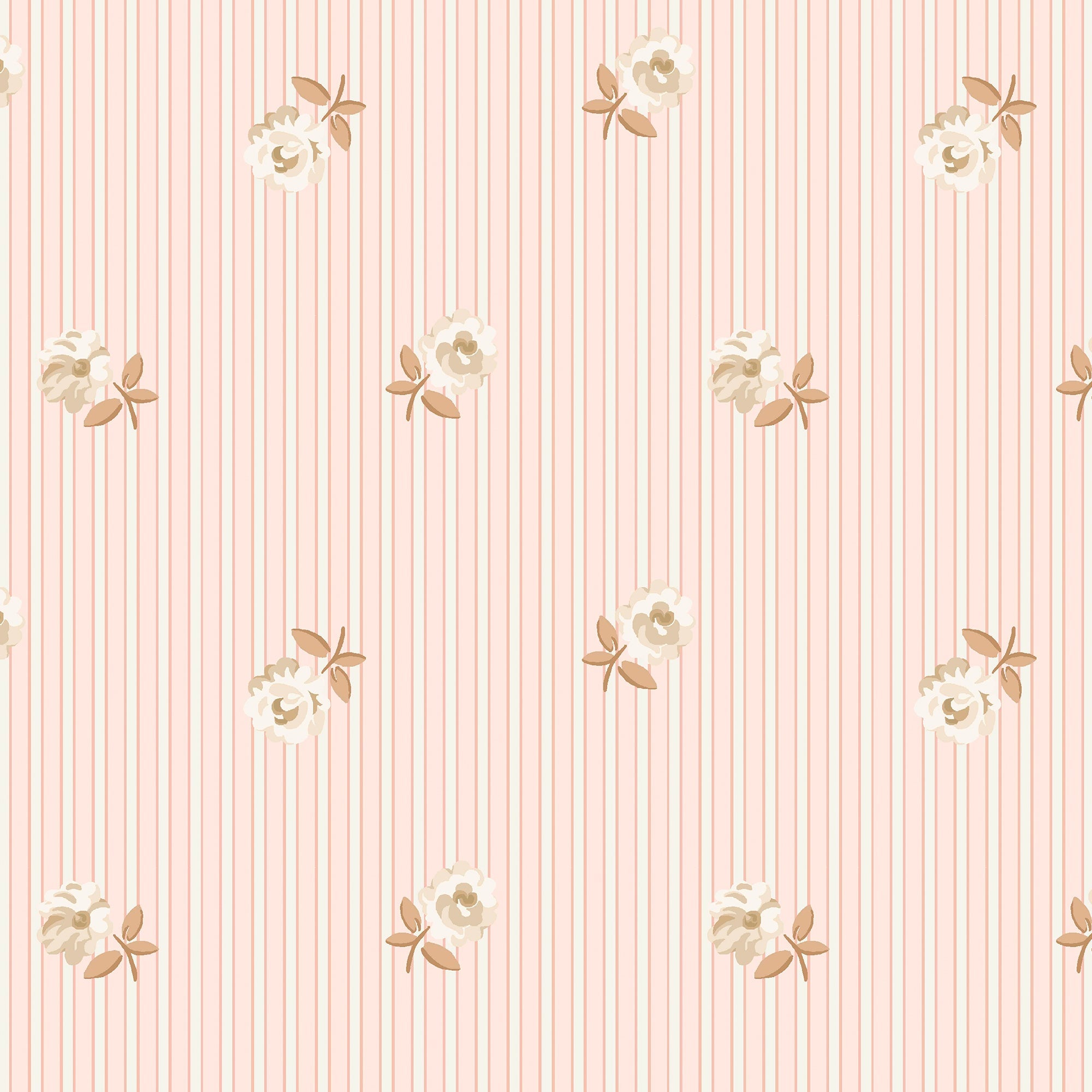 149133 Rose Spaced Stripe Pink Cath Kidston AW26 Wallpaper by Cath Kidston