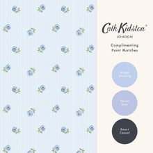 149134 Rose Spaced Stripe Blue Cath Kidston AW26 Wallpaper by Cath Kidston