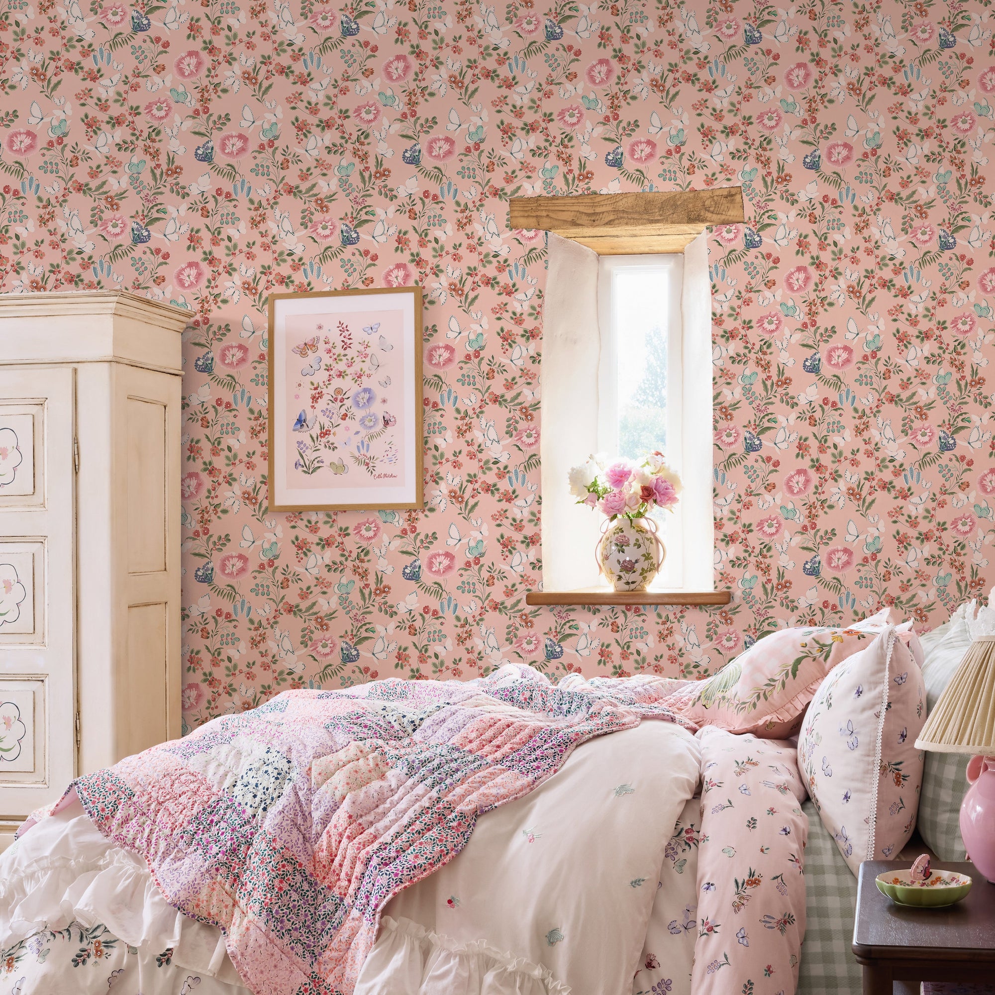 149136 Butterfly Dance Summer Cath Kidston AW26 Wallpaper by Cath Kidston