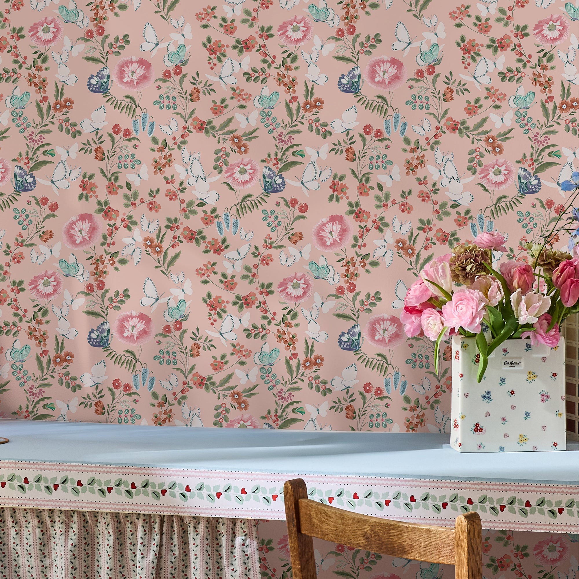 149136 Butterfly Dance Summer Cath Kidston AW26 Wallpaper by Cath Kidston