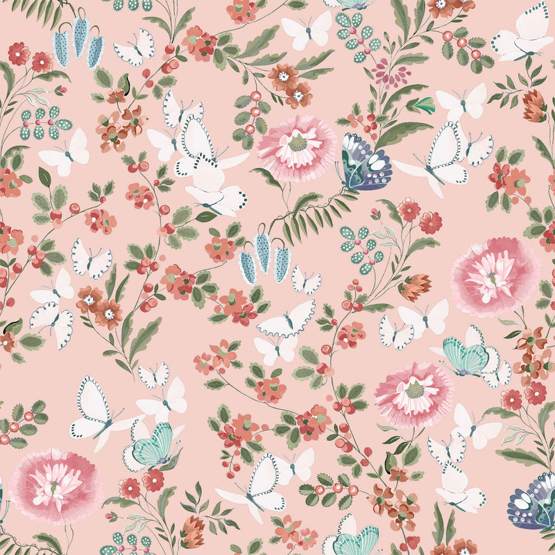 149136 Butterfly Dance Summer Cath Kidston AW26 Wallpaper by Cath Kidston