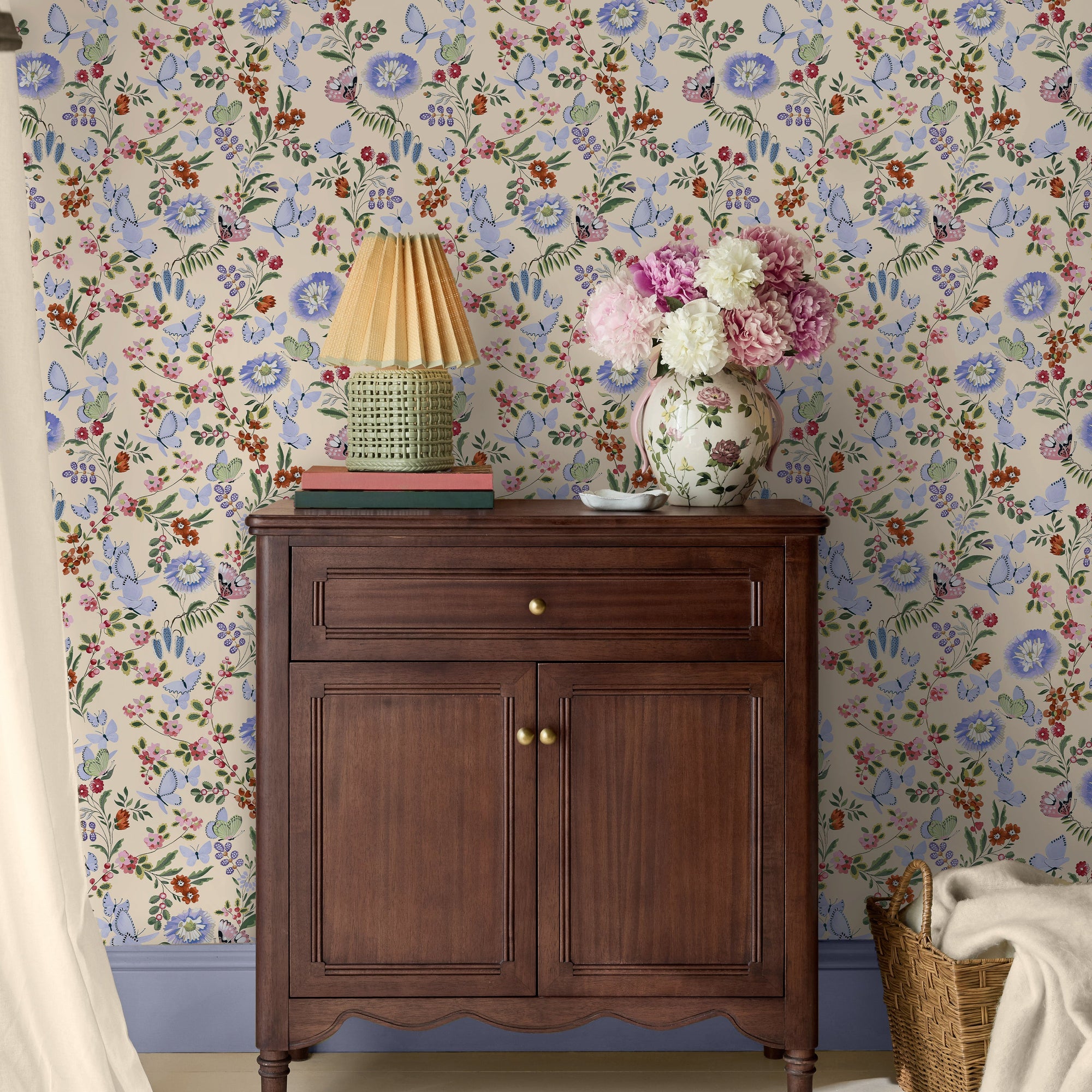 149137 Butterfly Dance Spring Cath Kidston AW26 Wallpaper by Cath Kidston