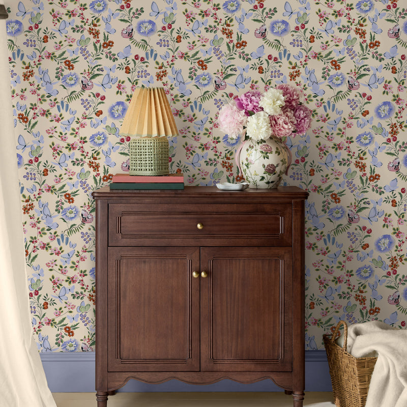 149137 Butterfly Dance Spring Cath Kidston AW26 Wallpaper by Cath Kidston