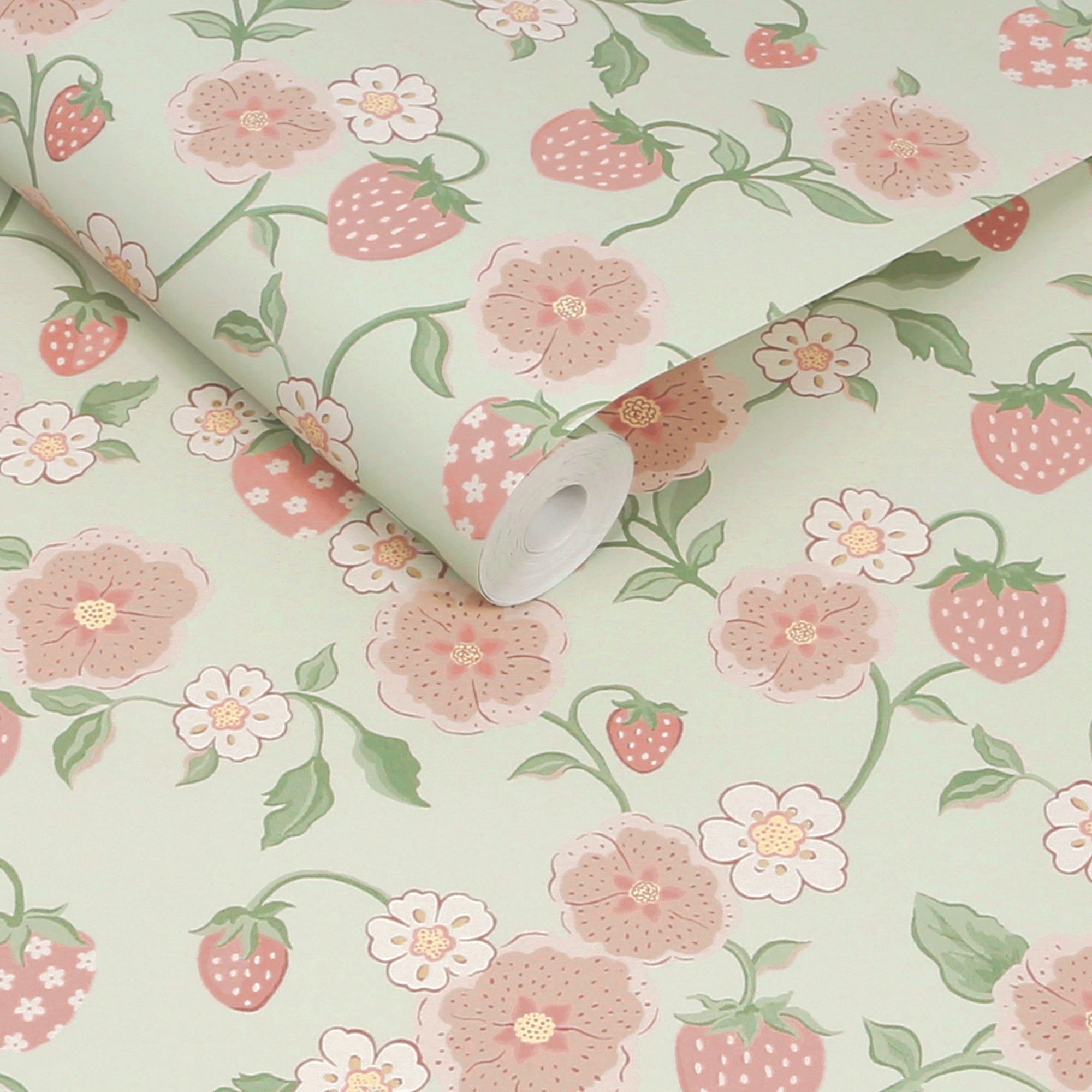 149138 Strawberry Sage Cath Kidston AW26 Wallpaper by Cath Kidston